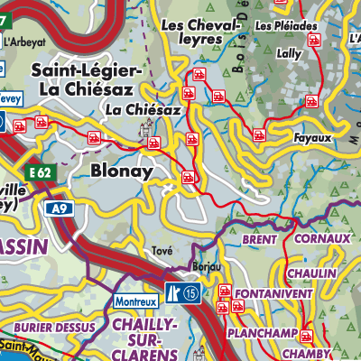 Übersichtsplan Blonay - Saint-Légier