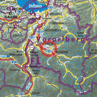Landkarte Bludesch