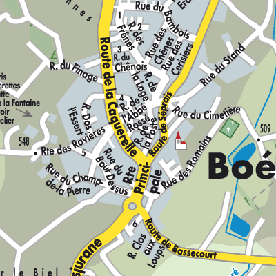 Stadtplan Boécourt