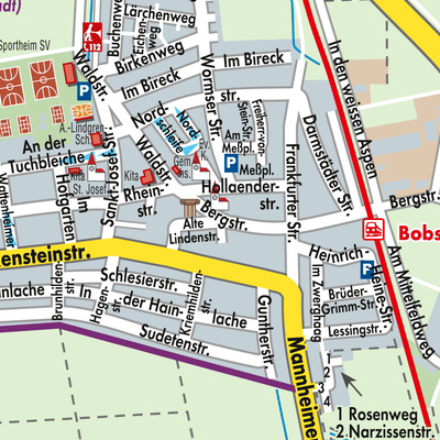 Stadtplan Bobstadt