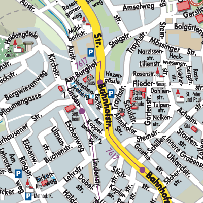 Stadtplan Bodelshausen