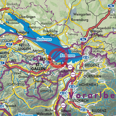 Landkarte Bodensee (SG)