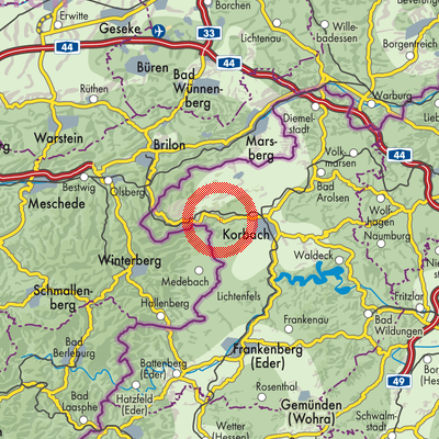 Landkarte Bömighausen