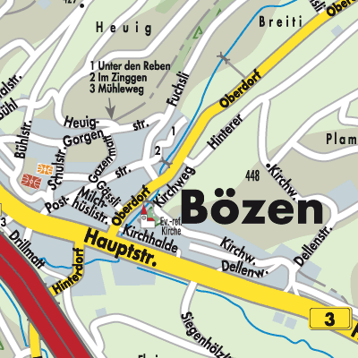 Stadtplan Böztal