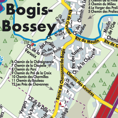 Stadtplan Bogis-Bossey