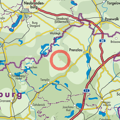 Landkarte Boitzenburg