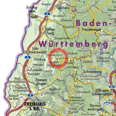 Landkarte Bollenbach