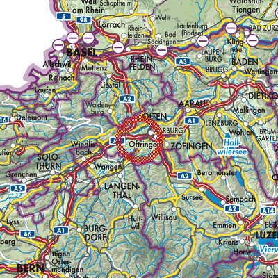 Landkarte Boningen
