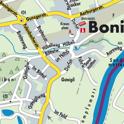 Stadtplan Boningen