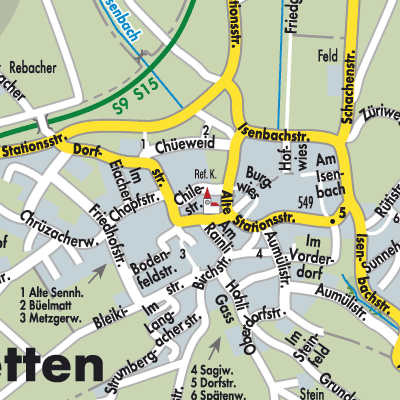 Stadtplan Bonstetten