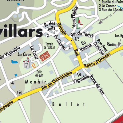 Stadtplan Bonvillars