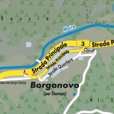 Stadtplan Borgonovo