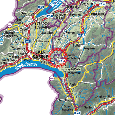 Landkarte Bossonnens