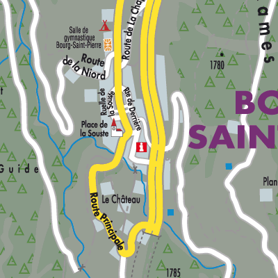 Stadtplan Bourg-Saint-Pierre
