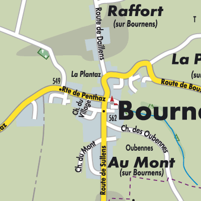 Stadtplan Bournens