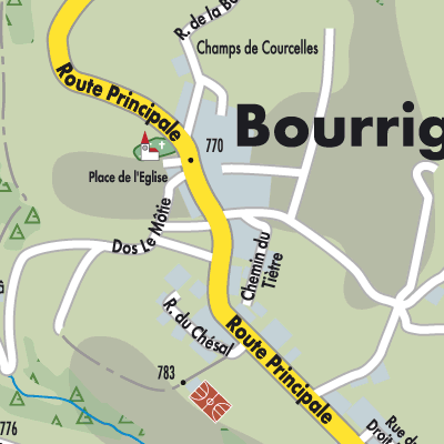 Stadtplan Bourrignon