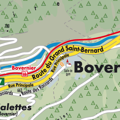 Stadtplan Bovernier