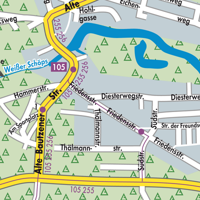 Boxberg/O.L. - Hamor - Stadtpläne und Landkarten