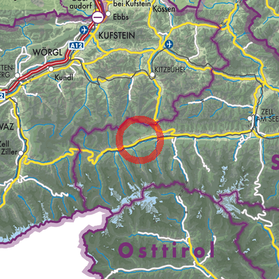 Landkarte Bramberg am Wildkogel