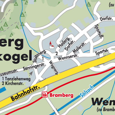 Stadtplan Bramberg am Wildkogel