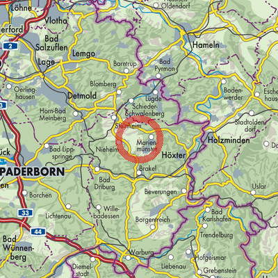 Landkarte Bredenborn