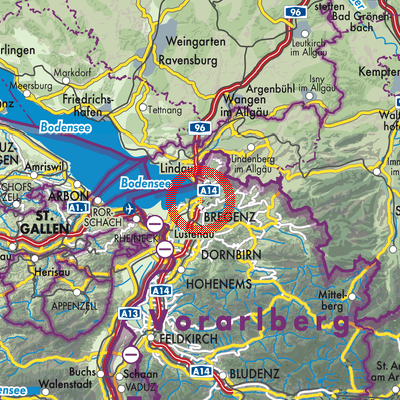 Landkarte Bregenz