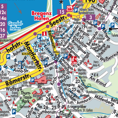Stadtplan Bregenz