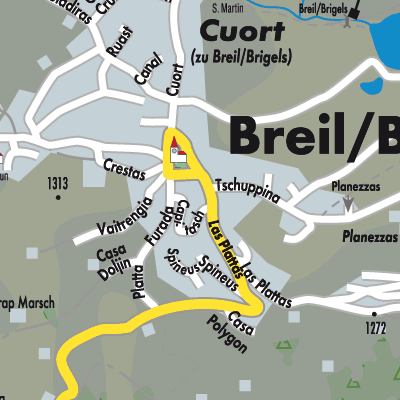 Stadtplan Breil/Brigels