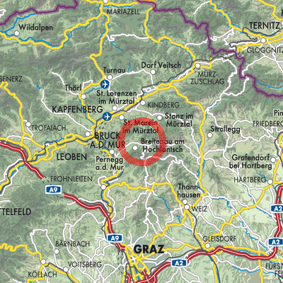 Landkarte Breitenau am Hochlantsch