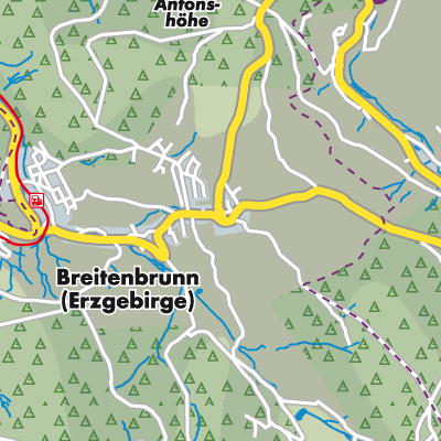 Übersichtsplan Breitenbrunn/Erzgebirge
