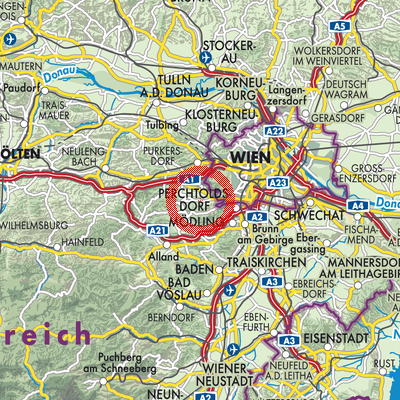 Landkarte Gemeinde Breitenfurt bei Wien