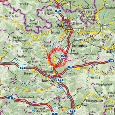 Landkarte Breitengüßbacher Forst