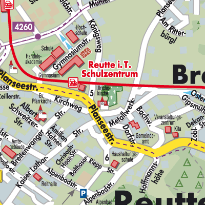 Stadtplan Breitenwang