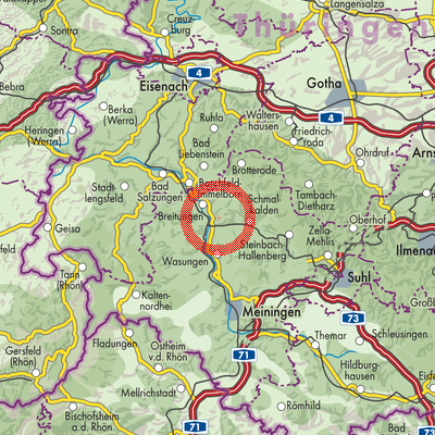 Landkarte Breitungen/Werra