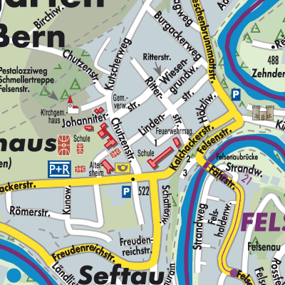Stadtplan Bremgarten bei Bern