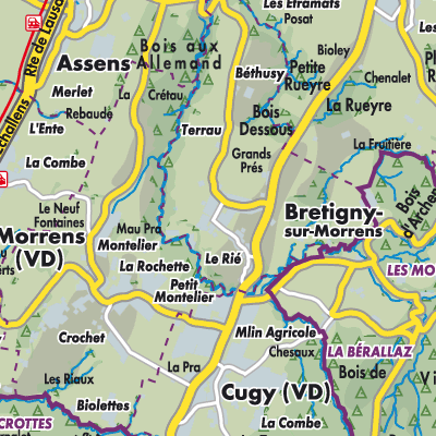 Übersichtsplan Bretigny-sur-Morrens
