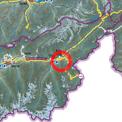 Landkarte Brig-Glis