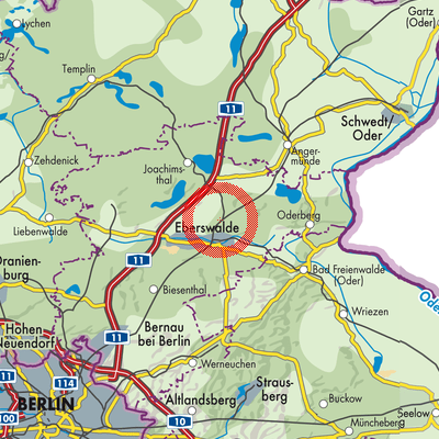 Landkarte Britz-Chorin-Oderberg