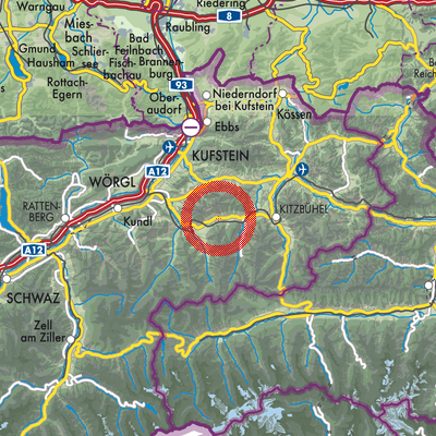 Landkarte Brixen im Thale