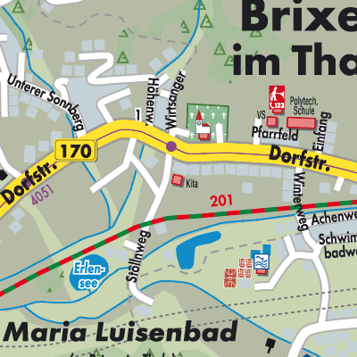 Stadtplan Brixen im Thale