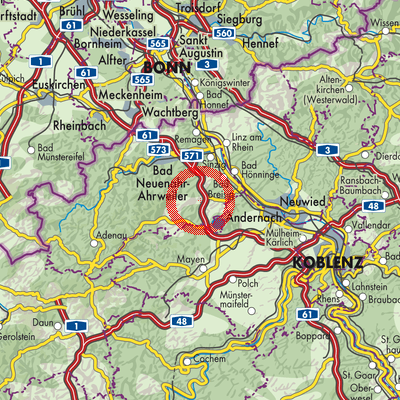 Landkarte Brohltal