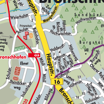 Stadtplan Bronschhofen