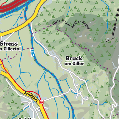 Übersichtsplan Bruck am Ziller