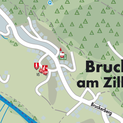 Stadtplan Bruck am Ziller