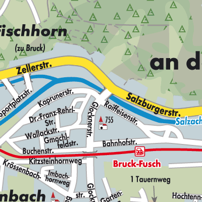 Stadtplan Bruck an der Großglocknerstraße