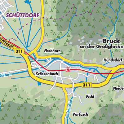 Übersichtsplan Bruck an der Großglocknerstraße