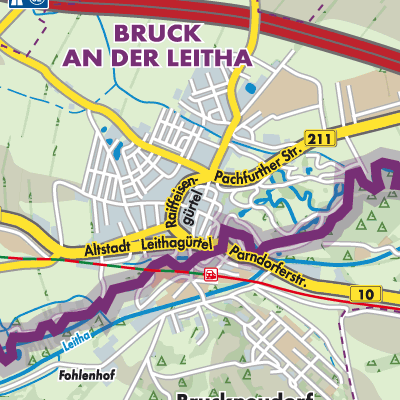 Übersichtsplan Bruck an der Leitha