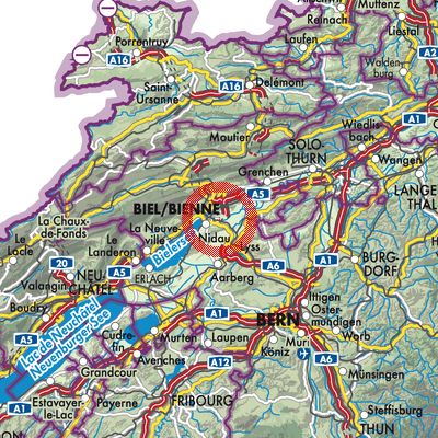 Landkarte Brügg