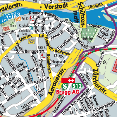 Stadtplan Brugg