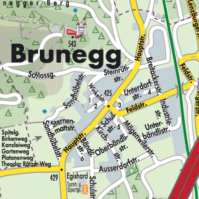 Stadtplan Brunegg